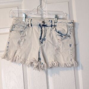 Altar'd State Light Wash Frayed Jean Shorts